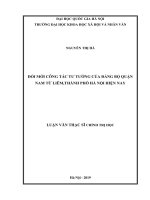 (Luận văn thạc sĩ) đổi mới công tác tư tưởng của đảng bộ quận nam từ liêm, thành phố hà nội hiện nay 