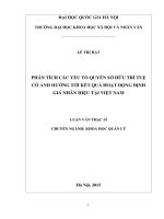 (Luận văn thạc sĩ) phân tích các yếu tố quyền sở hữu trí tuệ có ảnh hưởng tới kết quả hoạt động định giá nhãn hiệu tại việt nam 