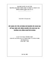 (Luận văn thạc sĩ) xây dựng các tiêu chí đánh giá nghiên cứu khoa học để thực hiện chức năng nghiên cứu khoa học tại trường cao đẳng nghề hải dương   