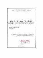 (Luận văn thạc sĩ) báo in việt nam với vấn đề nghiên cứu, phê bình mỹ thuật  