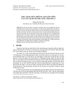 Thực trạng phát triển du lịch cộng đồng ở xã Tân Lập, huyện Mộc Châu, tỉnh Sơn La