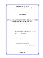 (Luận án tiến sĩ) đảng lãnh đạo thực hiện xóa đói giảm nghèo ở một số tỉnh miền núi phía bắc từ năm 1996 đến năm 2010  