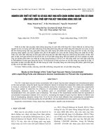 Nghiên cứu thiết kế thiết bị cô đặc mật ong kiểu chân không dạng ống có vành dẫn chất lỏng phối hợp phá kết tinh bằng sóng siêu âm