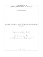 (Luận văn thạc sĩ) từ ngữ ẩm thực trong tiếng việt và cách chuyển dịch sang tiếng anh 