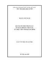 luận văn thạc sĩ bắt người theo pháp luật tố tụng hình sự việt nam từ thực tiễn tỉnh quảng bình 