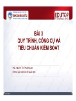 Bài giảng môn Kiểm soát: Bài 3 - ThS. Nguyễn Thị Phương Lan