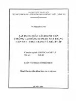 (Luận văn thạc sĩ) phát triển nguồn nhân lực hướng tới kinh tế tri thức ở việt nam hiện nay 