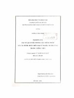 (Luận án tiến sĩ) nghiên cứu đại từ quan hệ trong câu tiếng pháp và các hình thức biểu đạt ý nghĩa tương ứng trong tiếng việt   