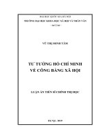 (Luận án tiến sĩ) tư tưởng hồ chí minh về công bằng xã hội 
