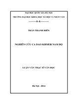 (Luận văn thạc sĩ) nghiên cứu ca dao khmer nam bộ 