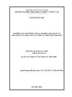(Luận văn thạc sĩ) nghiên cứu giải pháp nâng cao hiệu quả quản lý nhà nước về công tác lưu trữ của bộ công thương 