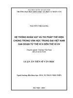 (Luận án tiến sĩ) hệ thống nhân vật và thi pháp thể hiện chúng trong văn học trung đại việt nam giai đoạn từ thế kỷ x đến thế kỷ XV  