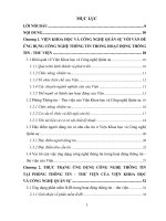 (Luận văn thạc sĩ) ứng dụng công nghệ thông tin trong hoạt động thông tin thư viện tại viện khoa học và công nghệ quân sự  luận văn ths  khoa học thư viện 60 32 20 