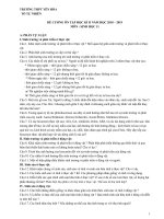 Đề cương ôn tập HK2 Sinh học 11 năm 2018 – 2019 trường Yên Hòa – Hà Nội - THI247.com