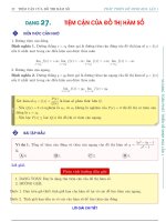 Bài tập tiệm cận của đồ thị hàm số ôn thi THPT môn Toán - THI247.com