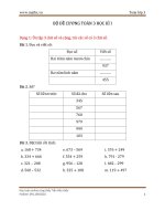 Bộ đề cương ôn tập học kì 1 môn toán lớp 3