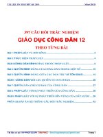 397 câu hỏi trắc nghiệm Giáo dục Công dân 12 có đáp án - THI247.com