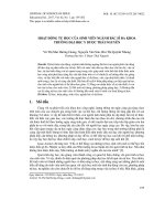 Hoạt động tự học của sinh viên ngành bác sĩ đa khoa trường Đại học Y dược Thái Nguyên