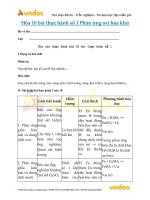 Báo cáo thực hành Hóa học 10 - Bài thực hành số 1: Phản ứng oxi hóa khử