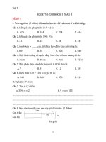 Bộ 20 đề ôn thi học kì 1 môn Toán lớp 3