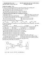 ĐỀ GỐC KIỂM TRA GIỮA KÌ SINH 11.HK1 .2020.