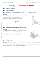 Bài tập ứng dụng tích phân ôn thi THPT môn Toán - THI247.com