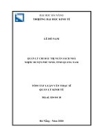 Quản lý chi đầu tư ngân sách nhà nước huyện phú ninh, tỉnh quảng nam 