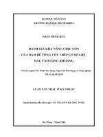 Đánh giá khả năng chịu uốn của dầm bê tông cốt thép có số liệu đầu vào dạng khoảng 