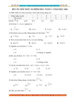 Tong hop cau hoi trac nghiem HK 2 toan 7 2020 