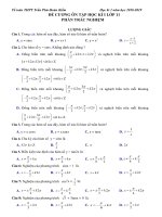 Đề cương ôn tập học kì 1 Toán 11 năm 2018 - 2019 trường THPT Trần Phú - Hà Nội - TOANMATH.com