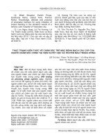 Thực trạng kiến thức về chăm sóc trẻ mắc bệnh bạch cầu cấp của người chăm sóc chính tại Viện Huyết học và Truyền máu Trung ương