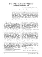 Đánh giá giải pháp giếng cát bọc vải trong xử lý nền đất yếu