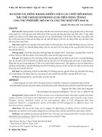 So sánh tác động kháng khối u giữa các chất đối kháng thụ thể cholecystokinin (CCK) trên dòng tế bào ung thư phổi biểu mô C38 và ung thư ruột kết MAC16