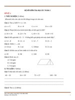 Bộ 20 đề ôn thi học kì I môn Toán lớp 2