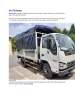 Xe Tải Isuzu- Nguồn Gốc Xuất Xứ Và Giá Bán