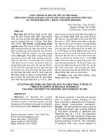 Thực trạng và một số yếu tố liên quan đến căng thẳng cảm xúc của nữ sinh viên điều dưỡng chính quy tại trường Đại học Y Dược Thái Bình năm 2020