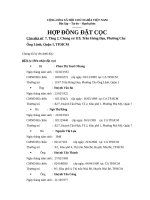 HỢP ĐỒNG đạt cọc bà NHUNG và các ĐỒNG THỪA kế 