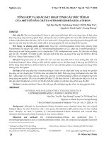 Tổng hợp và khảo sát hoạt tính gây độc tế bào của một số dẫn chất 5-nitrobenzimidazol-2- thion