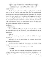 Một số biện pháp trong công tác chủ nhiệm góp phần nâng cao chất lượng giảng dạy 