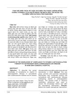 Thay đổi kiến thức về tuân thủ điều trị thuốc chống đông kháng vitamin K của người bệnh tim mạch điều trị ngoại trú tại Bệnh viện Đa khoa tỉnh Nam Định