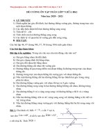 Đề cương ôn tập giữa HK1 môn Toán lớp 7 năm 2020-2021