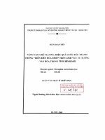 (Luận văn thạc sĩ) nâng cao chất lượng, hiệu quả cuộc đấu tranh chống diễn biến hoà bìnhtrên lĩnh vực tư tưởng   văn hoá trong tình hình mới 