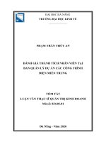 Đánh giá thành tích nhân viên tại Ban quản lý dự án các công trình điện miền Trung