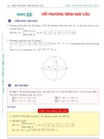 Bài tập viết phương trình mặt cầu ôn thi THPT môn Toán - THI247.com