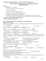 Đề cương ôn thi HK2 Hóa học 10 năm 2019 - 2020 trường Nguyễn Bỉnh Khiêm - Gia Lai - THI247.com