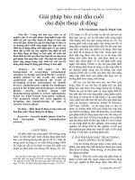 Giải pháp bảo mật đầu cuối cho điện thoại di động