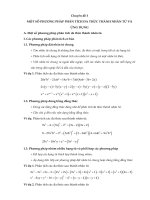 Chuyên đề 3  một số phương pháp phân tích đa thức thành nhân tử và ứng dụng 