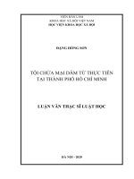 Tội chứa mại dâm từ thực tiễn tại thành phố hồ chí minh 