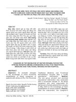 Thay đổi kiến thức về phục hồi chức năng vận động cho người chăm sóc chính người bệnh đột quỵ não tại Bệnh viện Y Dược cổ truyền và Phục hồi chức năng tỉnh Phú Thọ