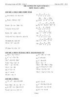ĐỀ CƯƠNG CUỐI kỳ 1  TOÁN 8 20 21 